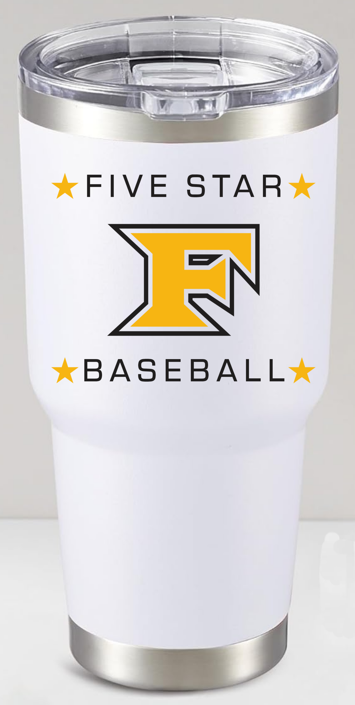 5 Star White 30oz Tumbler