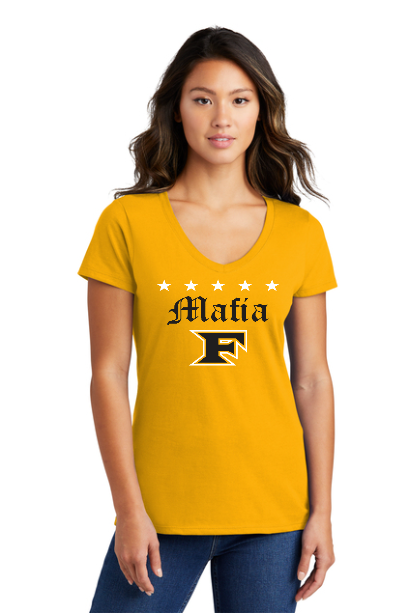 Mafia Ladies Short Sleeve V-Neck Tee