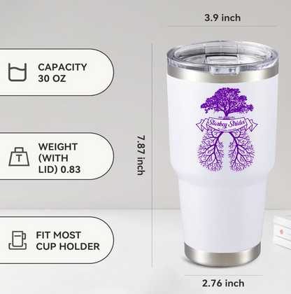 Starkey Strides White 30oz Tumbler