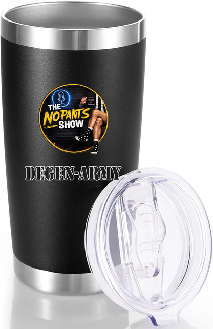No Pants Show Tumbler 20oz - Black