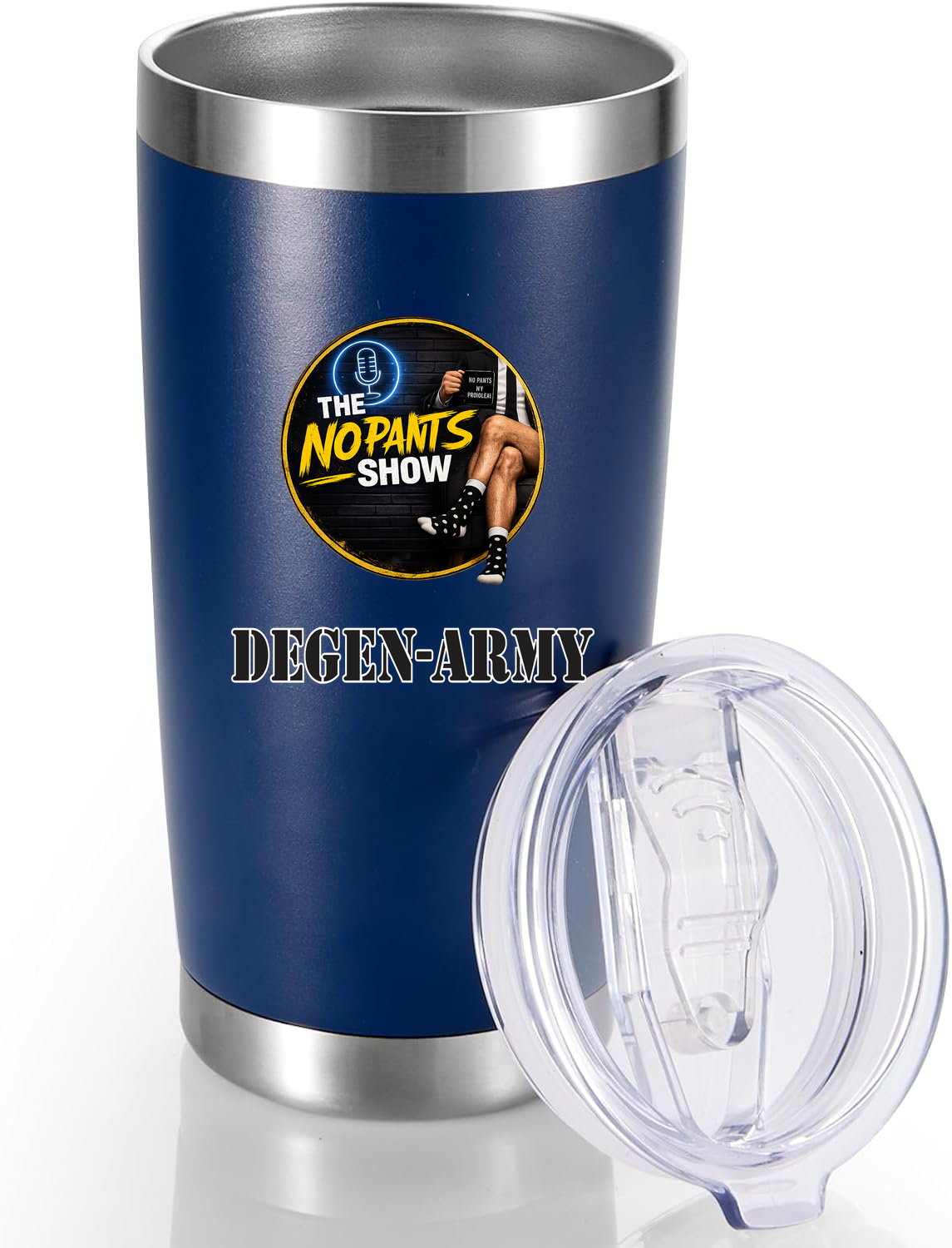 No Pants Show Tumbler 20oz - Navy