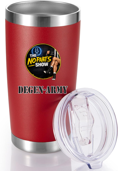 No Pants Show Tumbler 20oz - Red