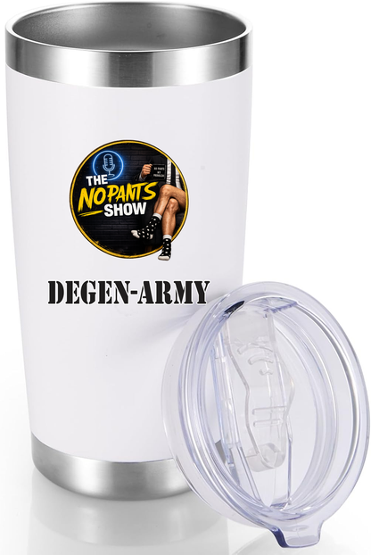 No Pants Show Tumbler 20oz - White