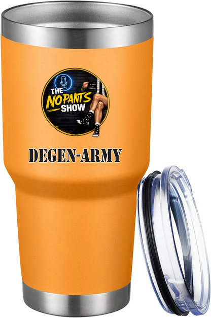 No Pants Show Tumbler 30oz - Orange