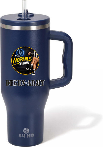 No Pants Show Tumbler 40oz - Navy