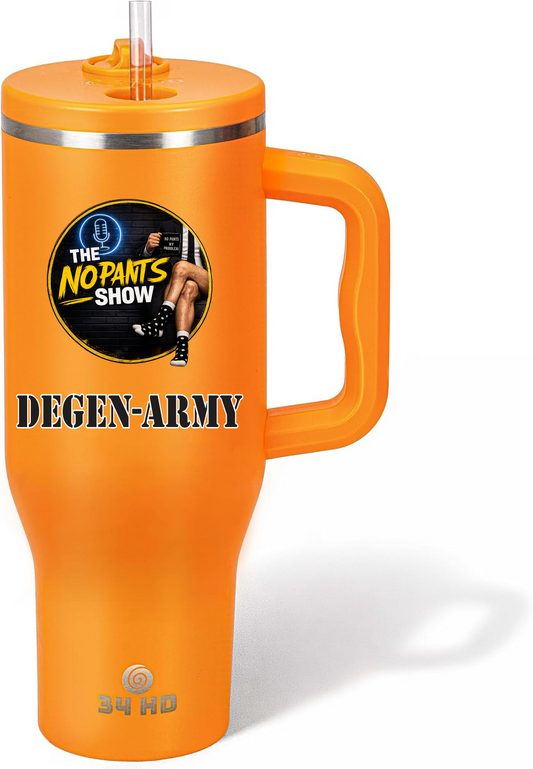 No Pants Show Tumbler 40oz - Orange