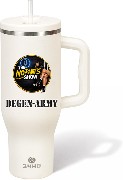 No Pants Show Tumbler 40oz - White