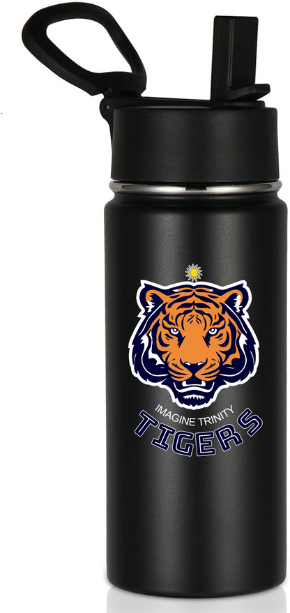 Imagine Trinity Tigers Kids Water Bottle 16oz - Black