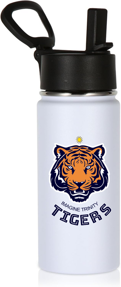 Imagine Trinity Tigers Kids Water Bottle 16oz - White